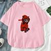 Moda Harajuku Calle de Verano ropa para mujer Camiseta con Estampado de Dibujos animados chica suave acogedora Casual linda manga corta Camisa Kawaii