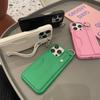 Lychee Pattern Card Bag Is Suitable for Apple 14promax Mobile Phone Case Iphone13 Anti-drop 12 Wristband Bracket 11/8p.