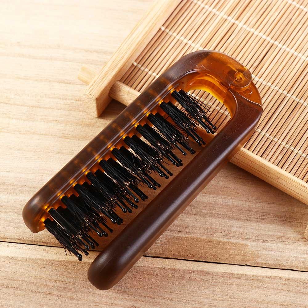 Hairdressing Massage Comb Compact Foldable Comb Hair Styling Tool Bristle Comb Bristle Hair Brush