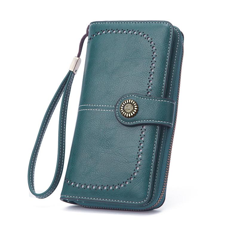 2023 Damen Mode Reißverschluss Clutch: Große Kapazität Europäischer & Amerikanischer Stil Langes Portemonnaie