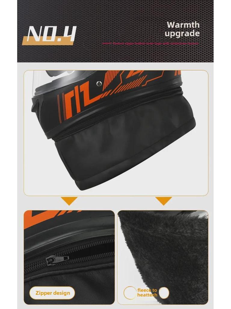 A1 3C Certified Electric Motorcycle Helmet - Four Seasons, Winter Warm, Unisex Full Helmet