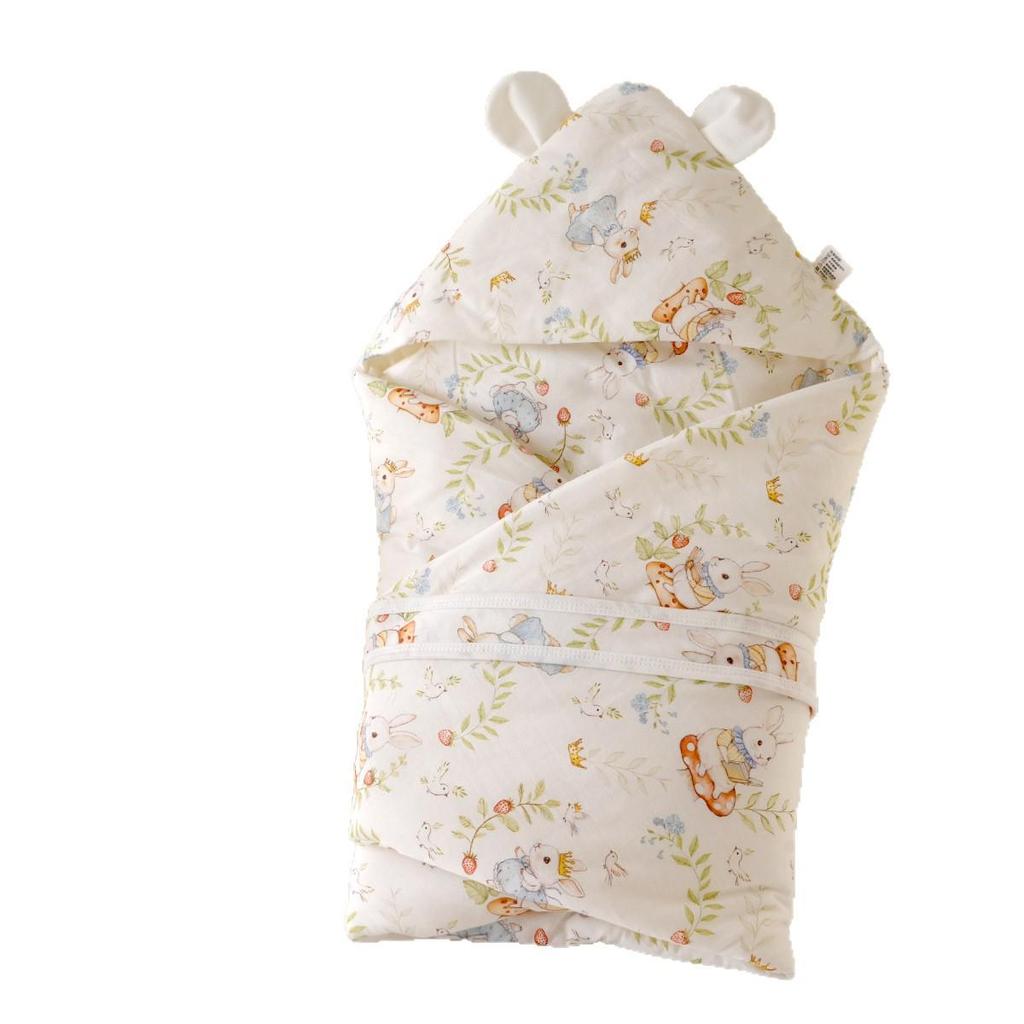 Newborn Pure Cotton Baby Swaddle - Lightweight for Spring/Summer, Delivery Room Wrap
