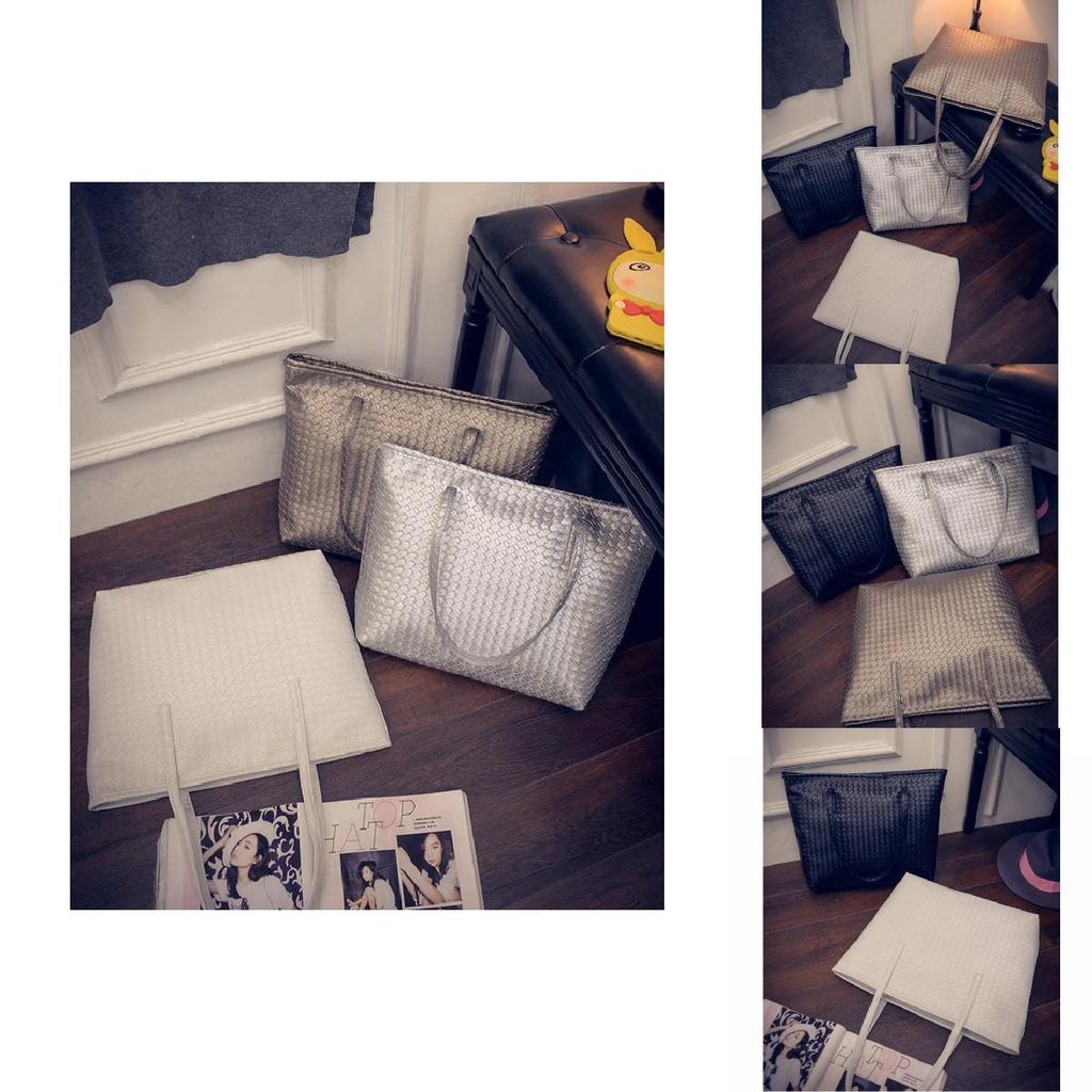 Fashionable Women's Retro Pu Leather Handbag Large Capacity Casual Tote Bag