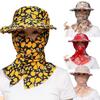 New Sunscreen Bucket Hat Flower Quick-Drying Sun Hat Wide Brim Panama Balaclava Hat For Camping Hiking