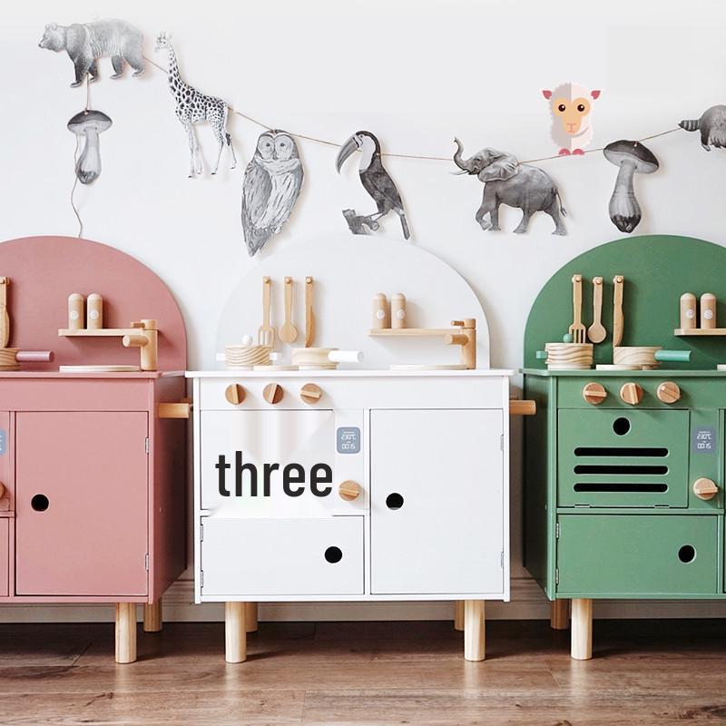 

Wooden Pretend Play Kitchen Set for Girls, Ages 2-6