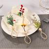 6Pcs Simple Napkin Holder Artificial Green Leaf Napkin Rings for Parties Dinner Wedding Banquets Table Decoration
