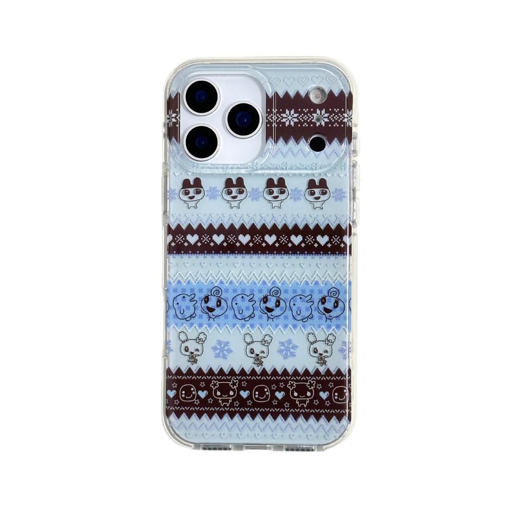 Winter Fair Isle Tamagotchi iPhone Case for 17/16ProMax/15/14