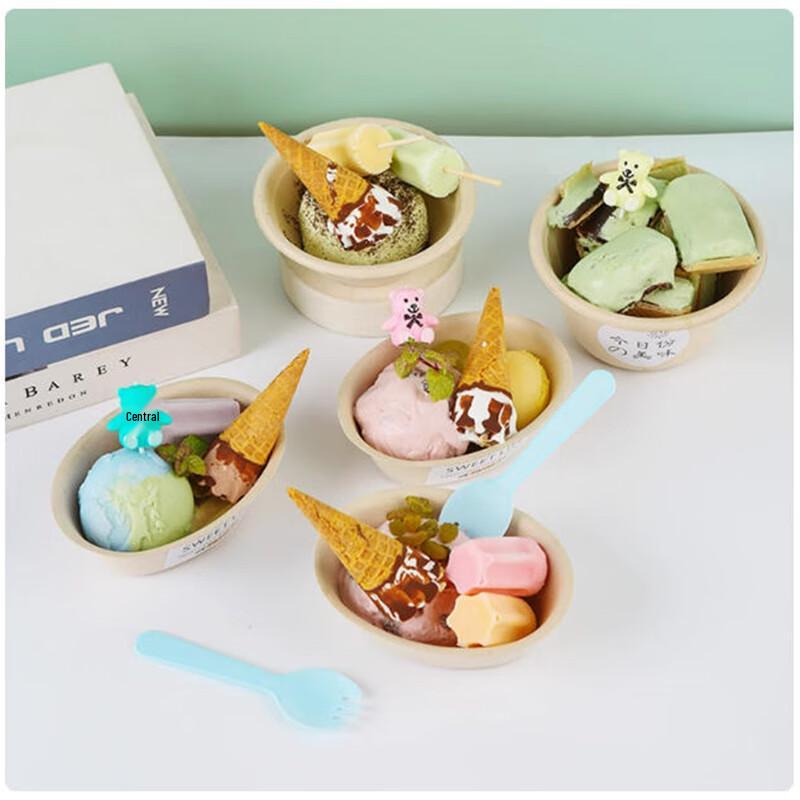 Disposable Pulp Ice Cream Bowls