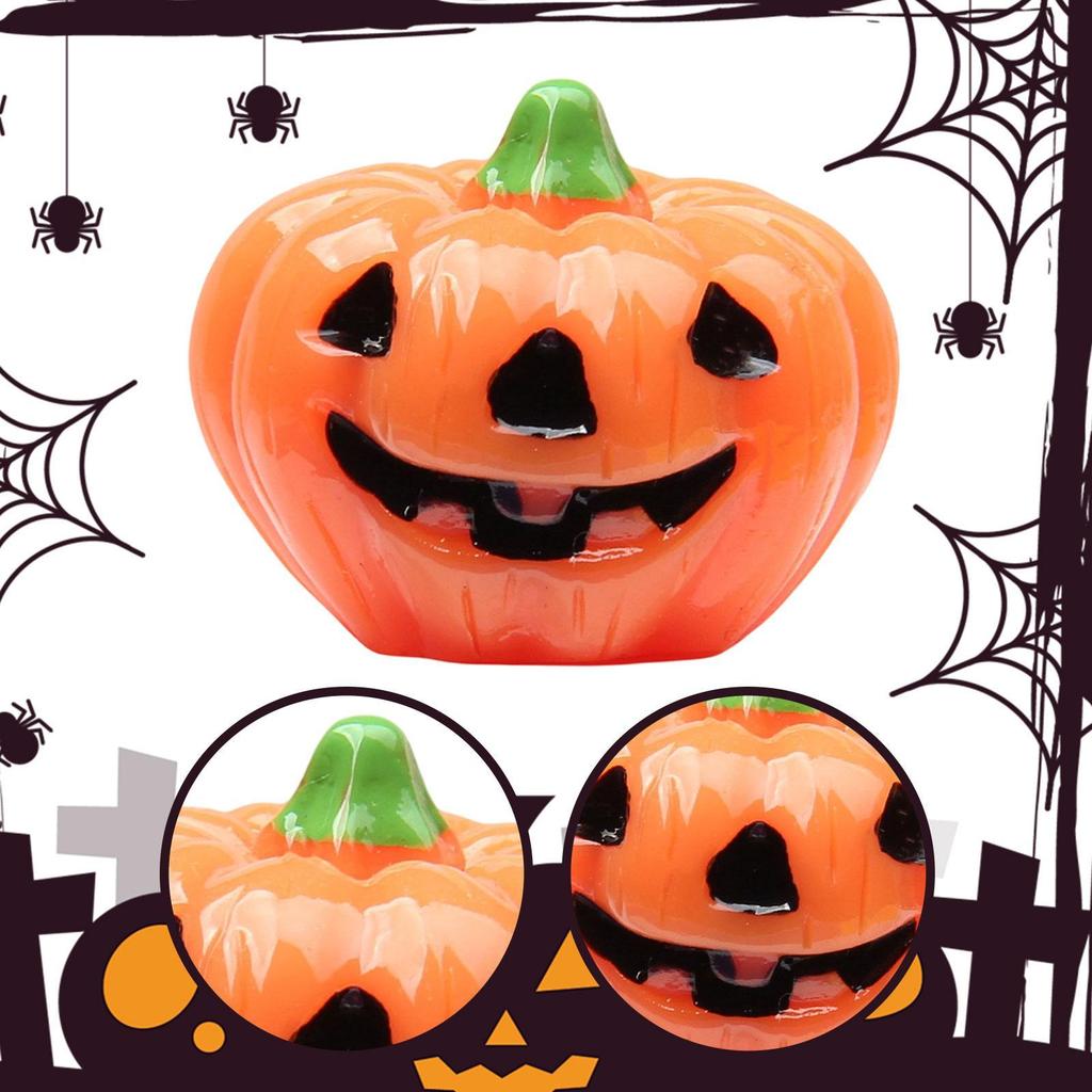 20x Halloween Miniature Pumpkin Figurines Decorative Mini Resin Pumpkins Halloween Decoration for Home Tabletop Party Supplies
