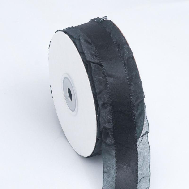 Romantic Solid Color Polyester and Cotton Splicing Soft Skirt Ribbon DIY Bow Hair Braiding Hair Ornaments Wedding Handmade Gift Decorative Ribbon