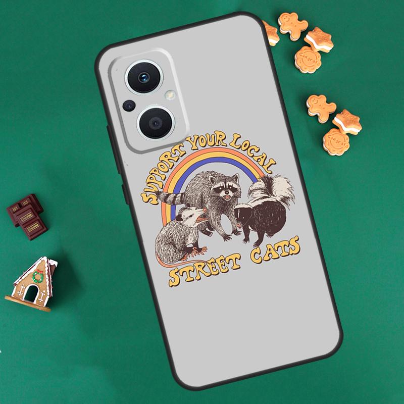 Cute Raccoon Case For OPPO Reno 13 12 11 14 F 10 Pro 8T 8 7 Lite Cover For OPPO Find X8 X6 X5 X9 Pro Coque