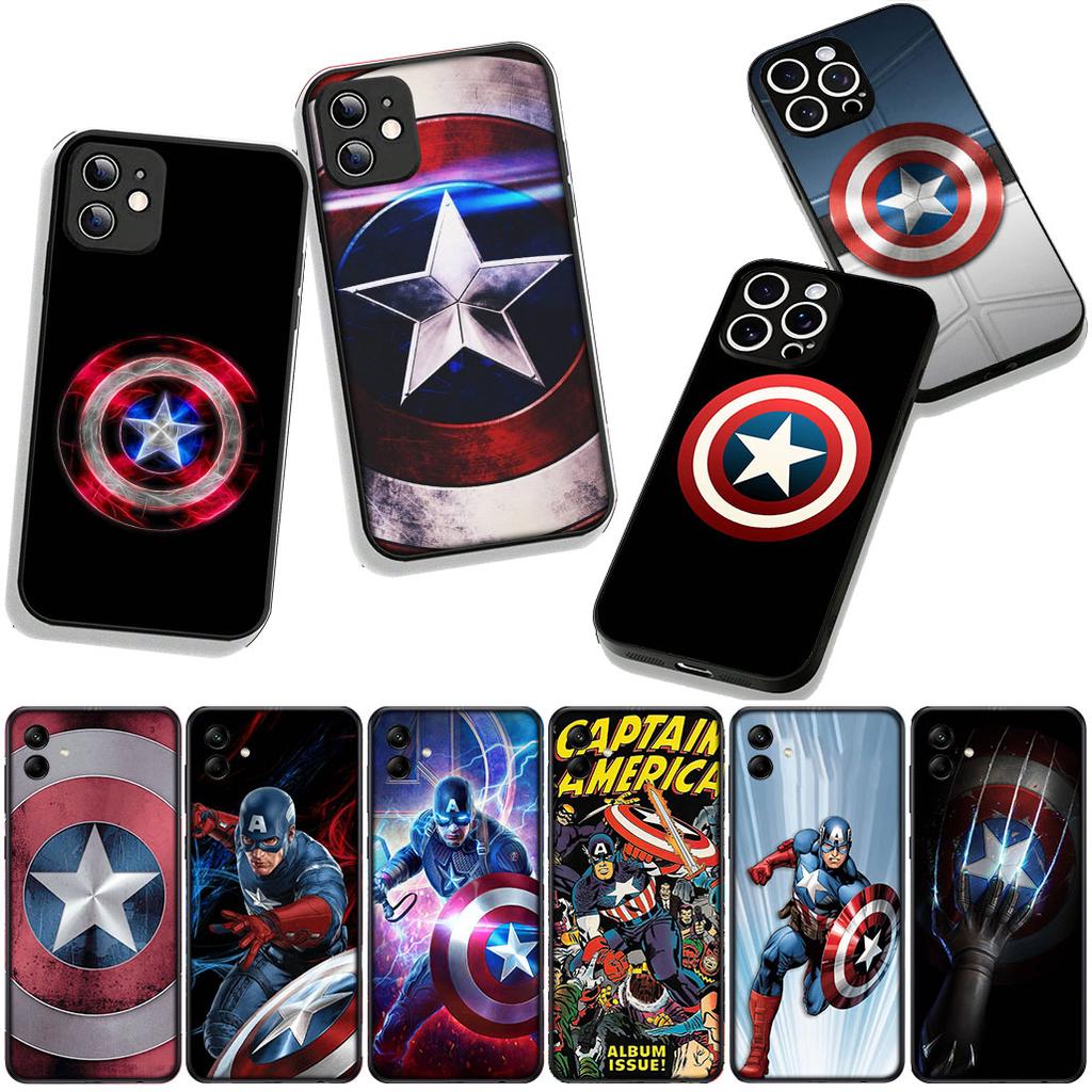 for Apple iPhone 16 15 14 Plus 13 12 Mini 17 Pro Max + ProMax 16E Air 15+ Phone Cover Case Captain America Shield Marvel Casing