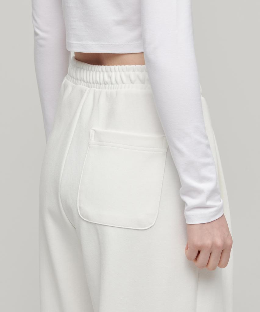 MUSINSA STANDARD WOMAN Women'S Double Knit Two-Tuck Wide Lounge Sweatpants [Cream]
