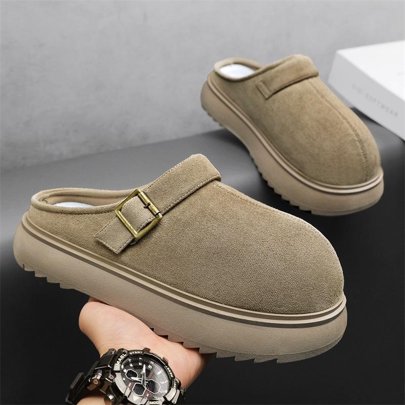 Fashion Stylish Men's Summer Muller Shoes Anti-Slip Male Half Drag Leisure Walk Lazy Shoes Versatile Simple Men Slippers Comfy Loafers