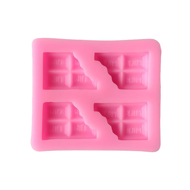 Half Tablets Chocolate Shape Liquid Silicone Fondant Cake Molds Diy Baking Tools