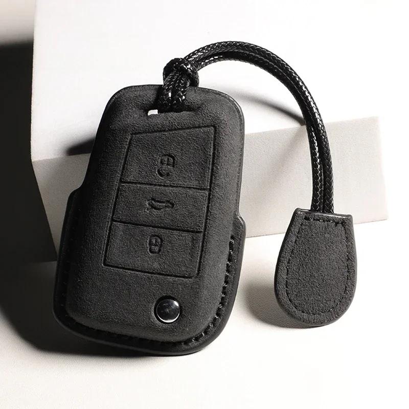 Leather Car Key Case for VW Volkswagen Golf 8 MK8 ID.3 ID.4 Cupra Skoda Octavia A8 SEAT Leon MK4 2020 2025 Formentor Accessories