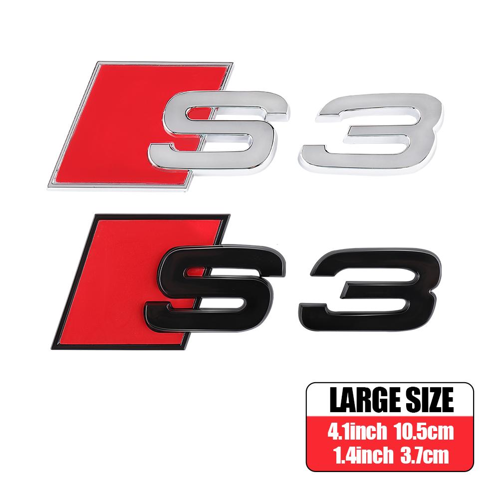 Car Body Rear Trunk ABS S3 S4 S5 S6 S7 S8 Badge Sticker Decor Auto Emblem Modification Accessories For Audi A3 A4 B8 8P A6 C7 8V