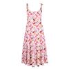 Women Dresses Summer Floral Sleeveless Maxi Dress Casual Spaghetti Strap Tiered Flowy Beach Long Dress