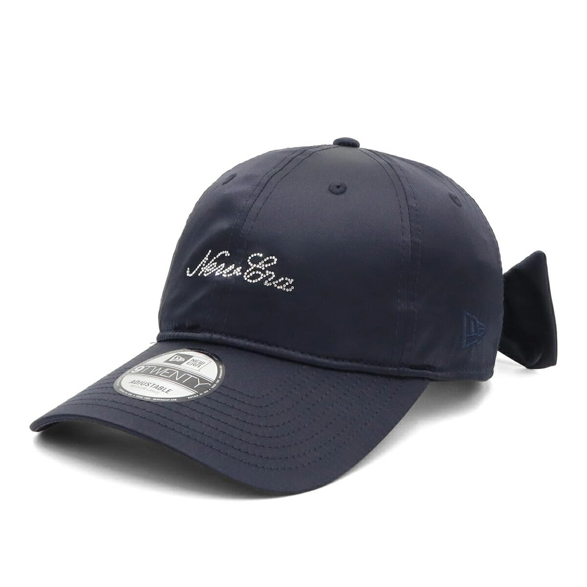 

[New Era] New Era Cap 9TWENTY Long VisorRibbon 14693425 NER36C9029 Navy Blue Ribbon Rhinestone ONSPOTZ Exclusive Women s Hat 920 Long Visor Long Brim