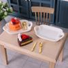1 Set 1:12 Dollhouse Miniature Coffee Cup Cake Dessert Fork Spoon With Dinner Plate Kitchen Model Micro Landscape Decoration Toy