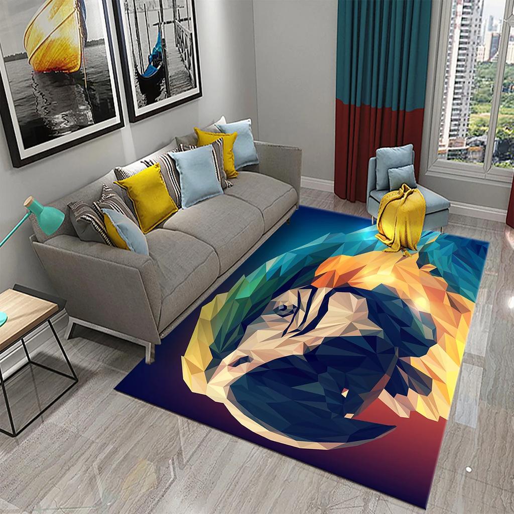 Animal Dog Carpet Abstract Geometric Puppy Rug Pet Wildlife Rugs for Adults Teens Kids Bedroom Living Room Large Area Floor Mat