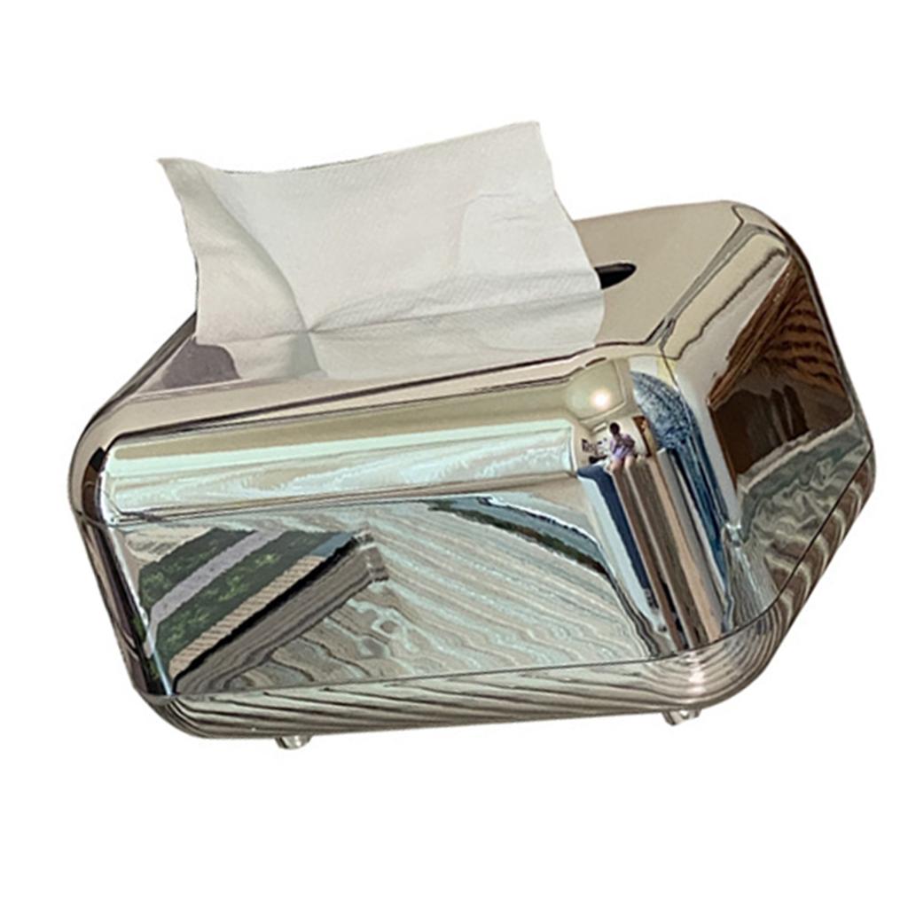 Tissue Box Cover Large Capacity Rectangle Vintage Tissue Box Holder Napkin Dispenser for Home