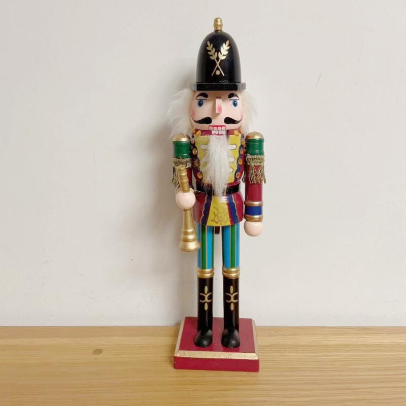 1Pcs 30Cm Cartoon Walnut Soldier Home Decoration Christmas Ornament Wooden Nutcracker Puppet Desktop Decor