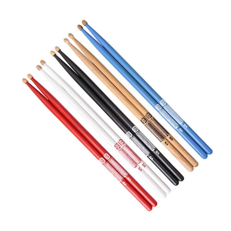 1Pair Walnut Wood Drum Stick Nonslip Grip Practical Drumstick Nonslip Light weight Drumsticks for Comfortable Playing