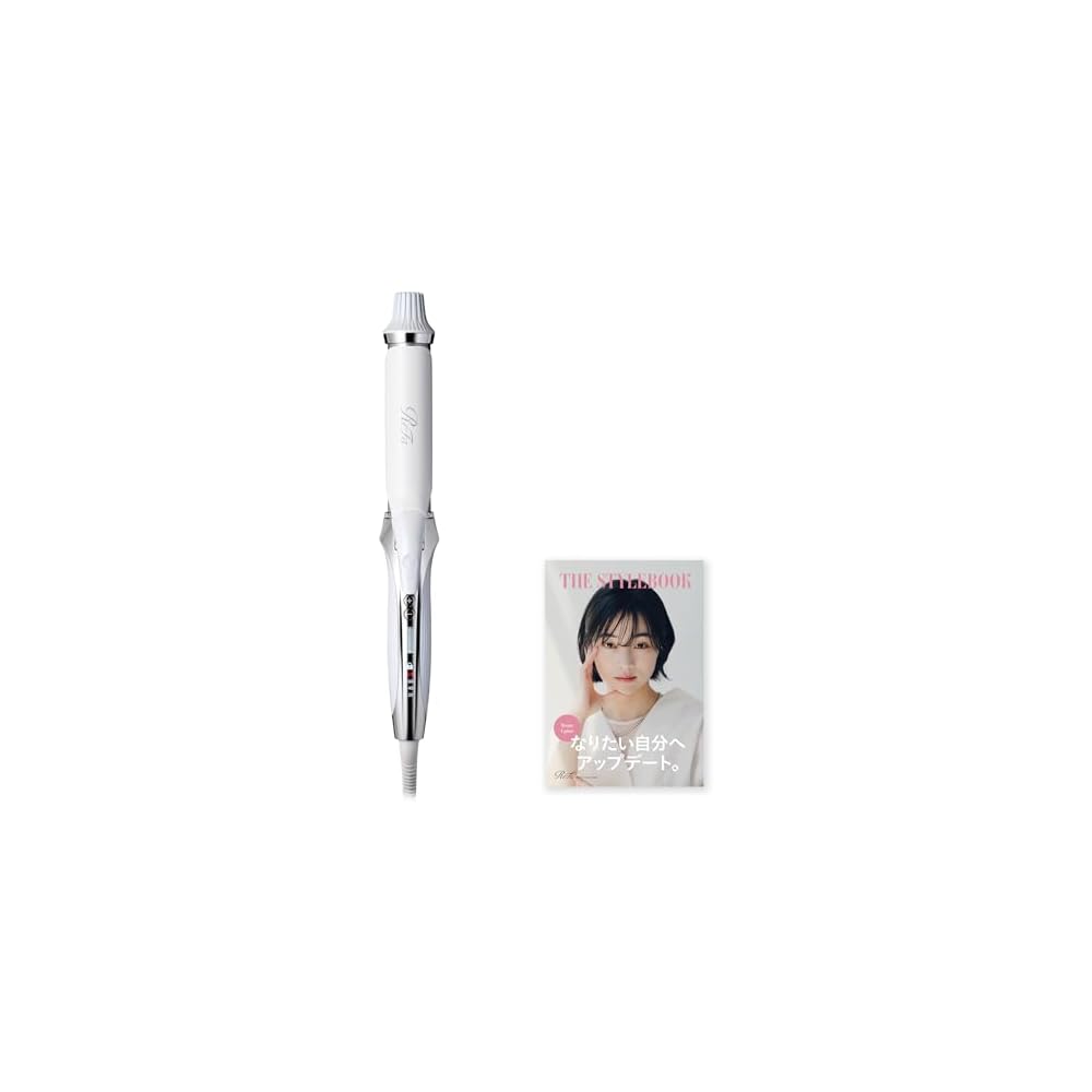 ReFa Curl Iron Pro 32mm White with Hair Styling Guide Hair Iron