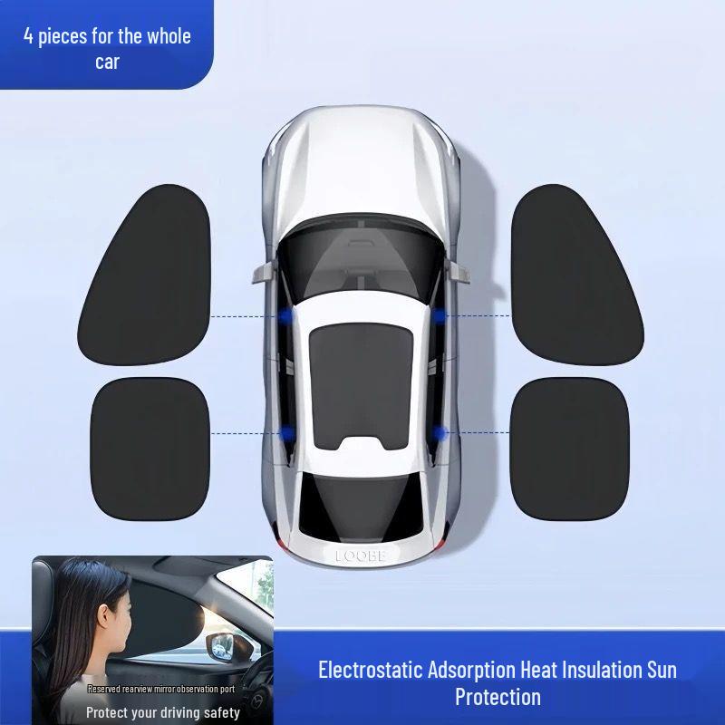 Car Window Sun Shade Privacy Curtain for Heat and UV Protection