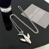 Whale Pendant Necklace Elegant Sweater Chain Long Necklace Statement Necklace Stainless Steel Material for Daily Party
