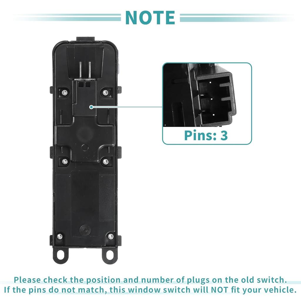 ACROPIX Front Left Driver Side Power Window Switch Window Control Switch Fit for Land Rover Range Rover 2013-2017 No.LR078894 - Pack of 1