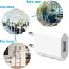 1-5Pcs Mini Universal 5V 1A EU Plug USB Wall Charger Portable Travel USB Power Adapter Charger For Phone Samsung Xiaomi Huawei