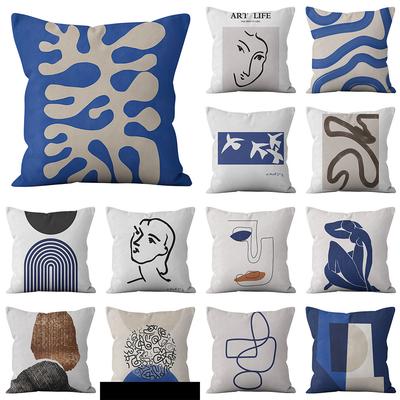 45x45cm Nordic Abstract Series Printed Pattern Cushion Cover for Home Office Bedroom Sofa Car Decoration Throw Pillow
