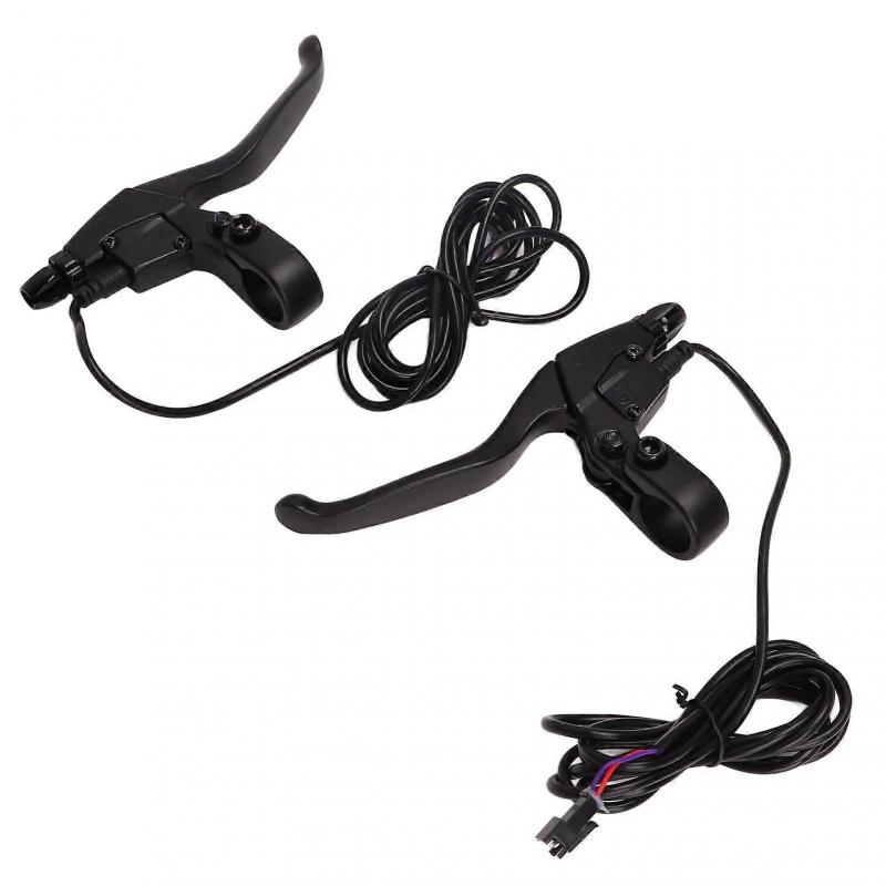 Electric Bike Brake Lever Aluminum Alloy Waterproof Brake Handle Replacement Parts for E-Bike Black