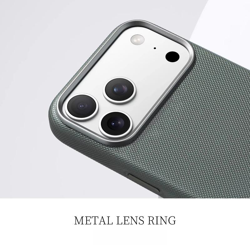 High End Minimalist Business 100%Genuine Leather Magnetic Case for IPhone 17 Pro Max 16 15 14 13 Metal Camera Lens Protect Cover