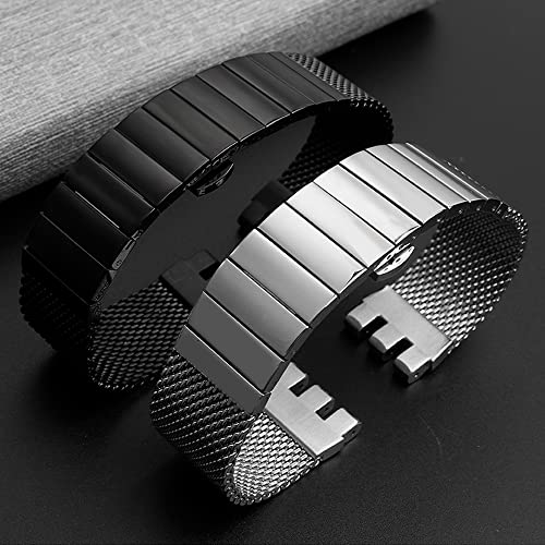 ZHUOLEI Replacement Watch Strap for Swatch, 19mm, 20mm, 21mm, Stainless Steel Mesh Milanese Band