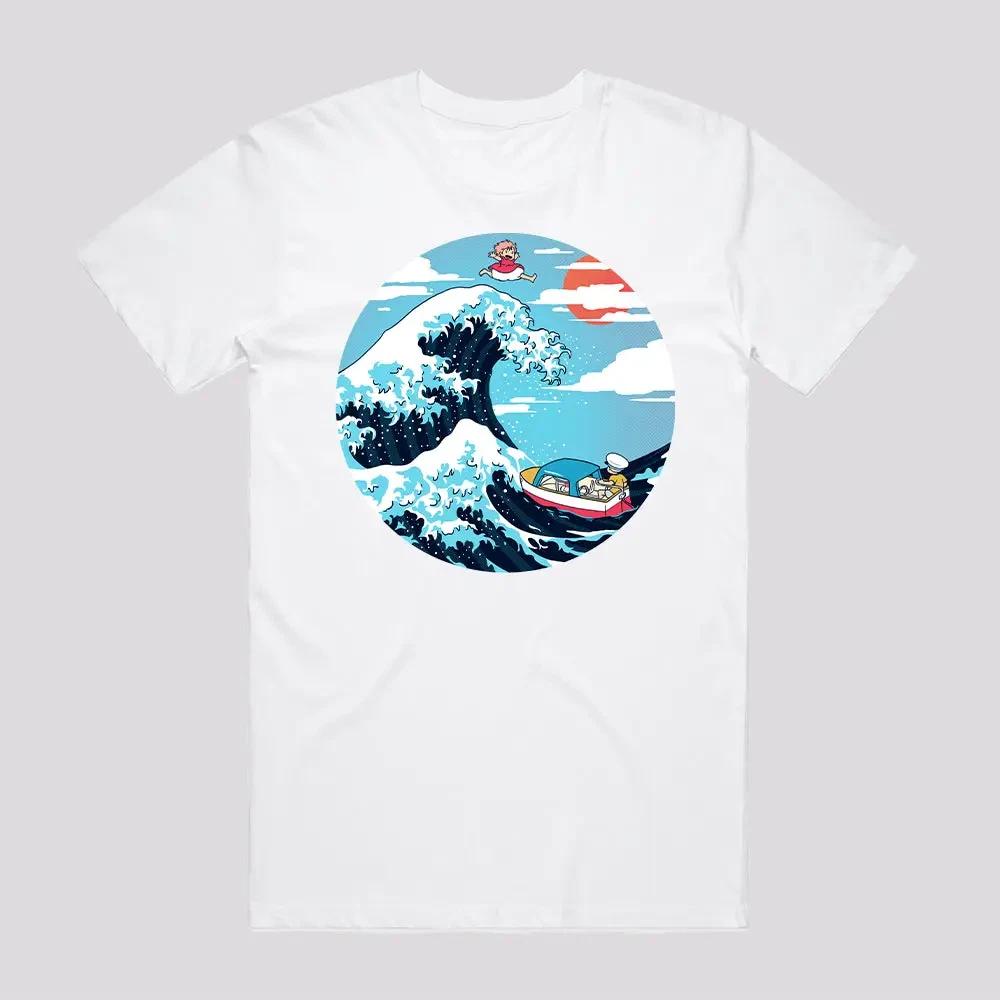 Anime Die Große Welle von Ponyo T-Shirt Größe S 4XL Geschenk für Freunde Kinder