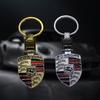 3D Metal Car Styling Keychain Key Chain KeyRing Accessory For Porsche Cayenne Panamera Macan 911 Taycan Boxster Cayman 918 Pajun