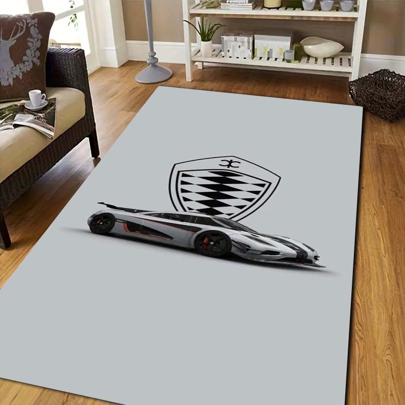 

luxury sports car logo K-Koenigsegg printed carpet home living room bedroom decoration bathroom kitchen entrance anti slip rug 40x60cm