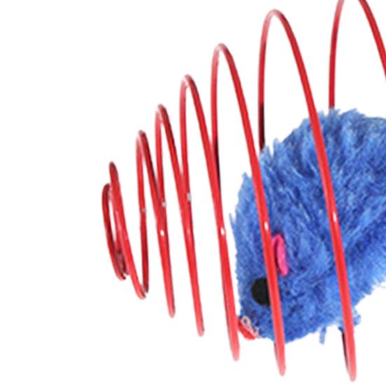 Durable Attractive Portable Cat Toy Pet Spring Simulation Mouse Accessories