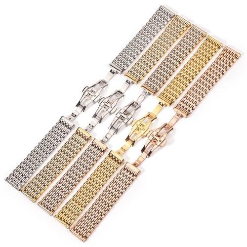 JUSUTEK Popular 9-Piece Watch Band, 18mm/20mm/22mm Stainless Steel 316L Stainless Steel, Fine Steel Watch Chain, Women's Watch, Men's Watch Leather St
