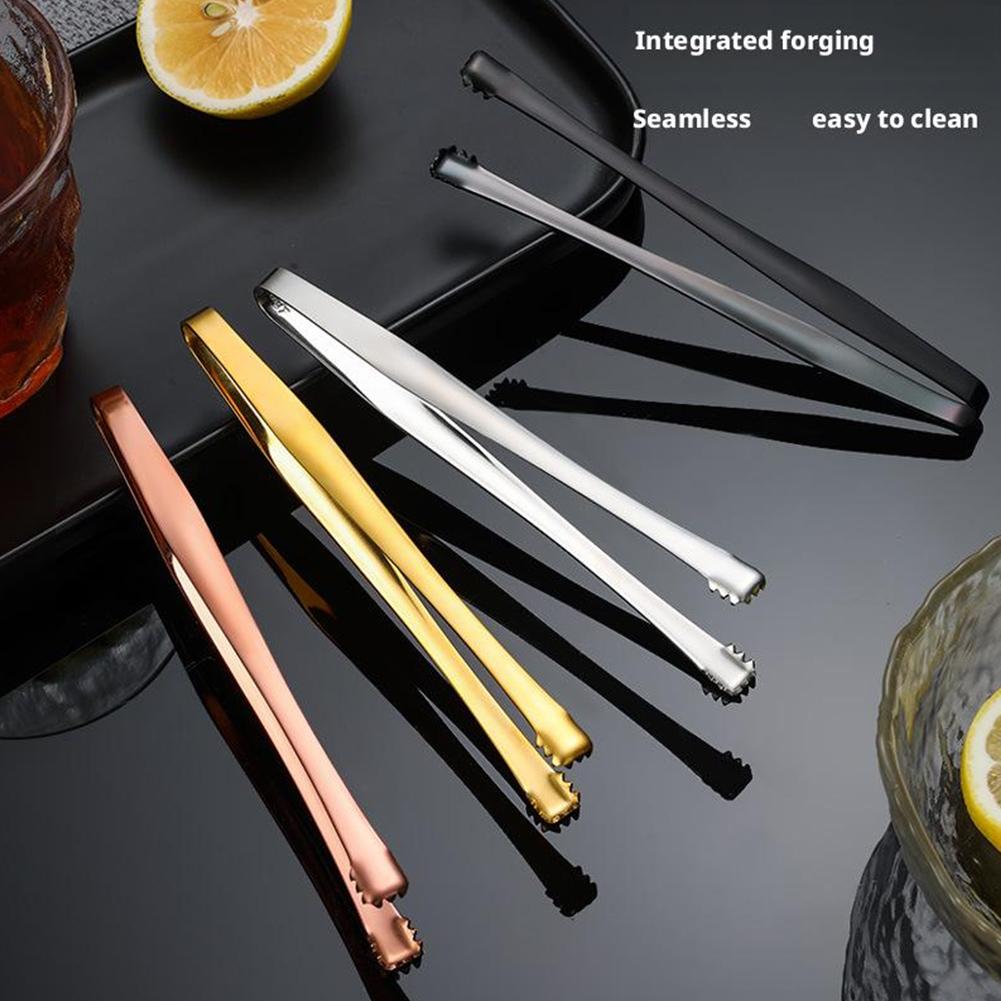 Steel Kitchen Food Tongs Non-Slip Ice Clip With Teeth BBQ Pastry Baking Clamp Tools Kitchenware Cooking Utensils