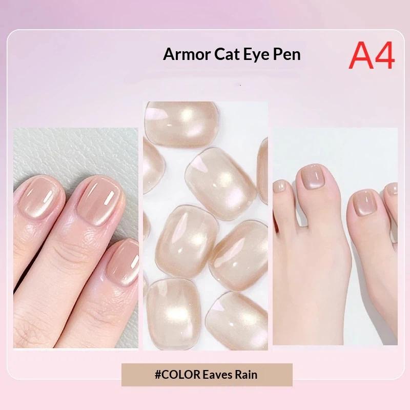 Lazy Cat Eye Nail Art Gel Pen No Streaks Even Coverage 1Pcs with Magnetic Ball for Nail Art Creation