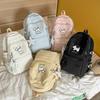 Schoolbag Korean Puppy Embroidered Backpack Soft Girl College Style Student Schoolbag Large Capacity Cartoon Girl Versatile Backpack