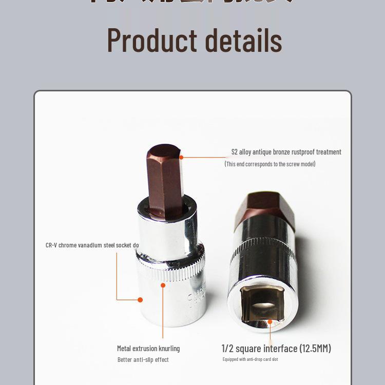 Extended Torx Hex Socket 1/2 Electric Impact Wrench Bit