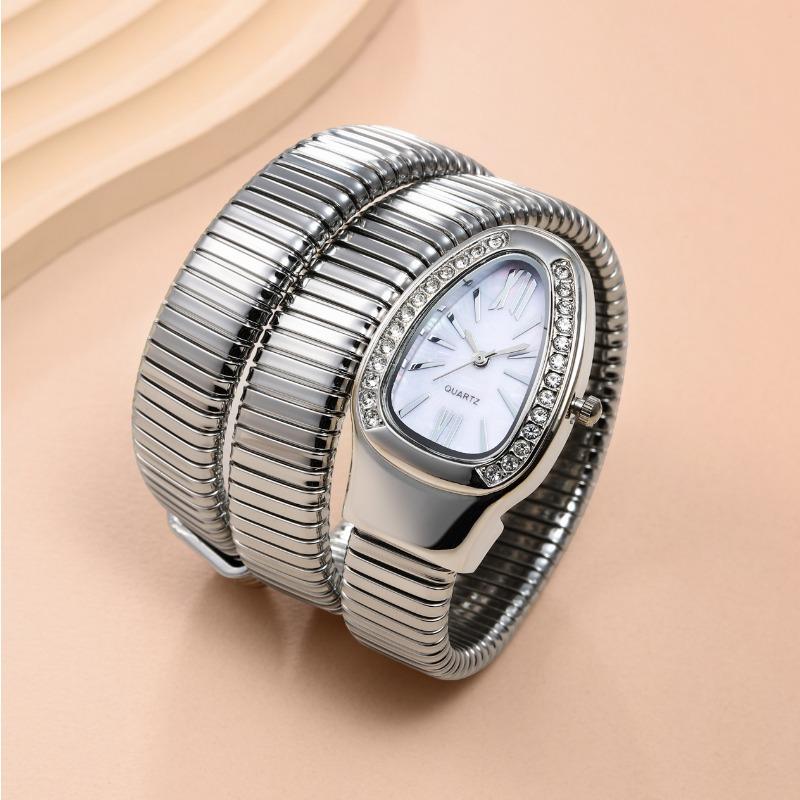Summer new featured hot-selling diamond-encrusted elastic winding snake-shaped exquisite watch