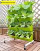Mobile Multi-layer Plant Stand with Wheels for Balcony - Ideal for Flowers, Vegetables, and Strawberries