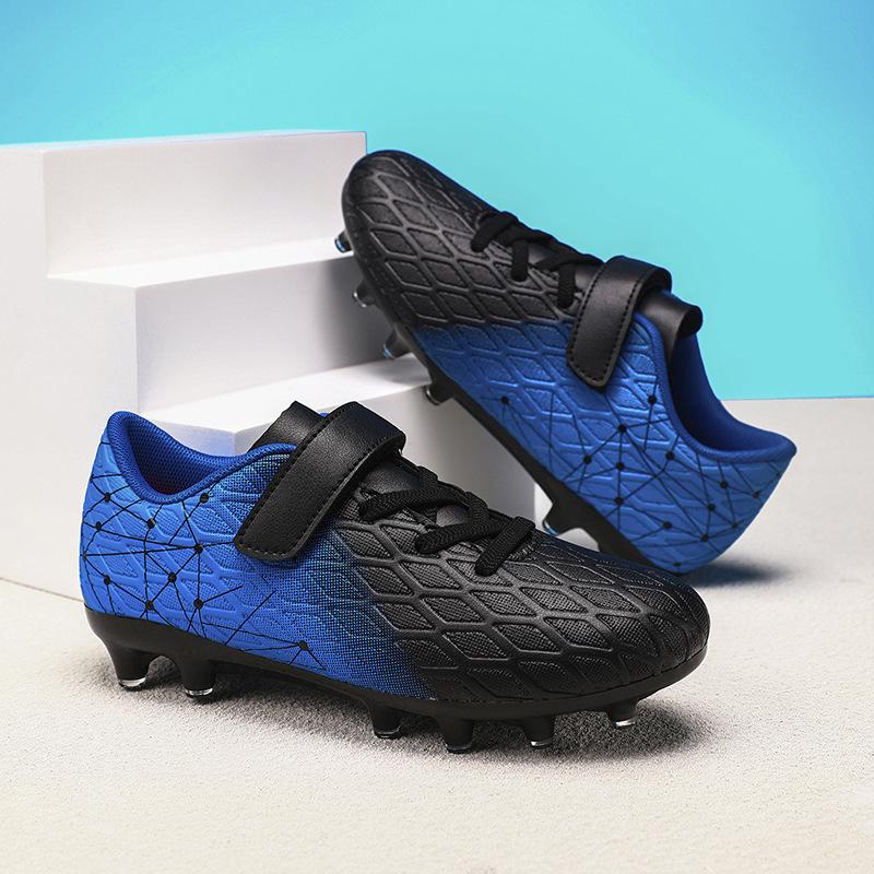Football Shoes Shattered Nails Spikes Youth Velcro Children's Elementary School Sports Training Competition Shoes