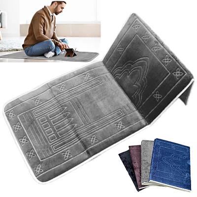 1PC Backrest Padded High Quality Pray Mat Portable Folding Blanket Worship Blanket Ramadan Present Foldable Muslim Prayer Rug